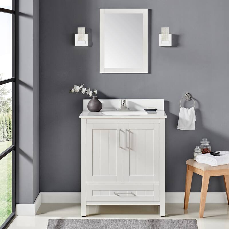 Ove Decors Kansas 30" Single Sink Bathroom Vanity in White