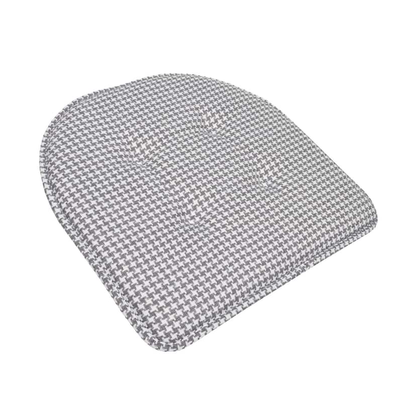 Houndstooth U-Shaped 16" x 17" Memory Foam Chair Pad
