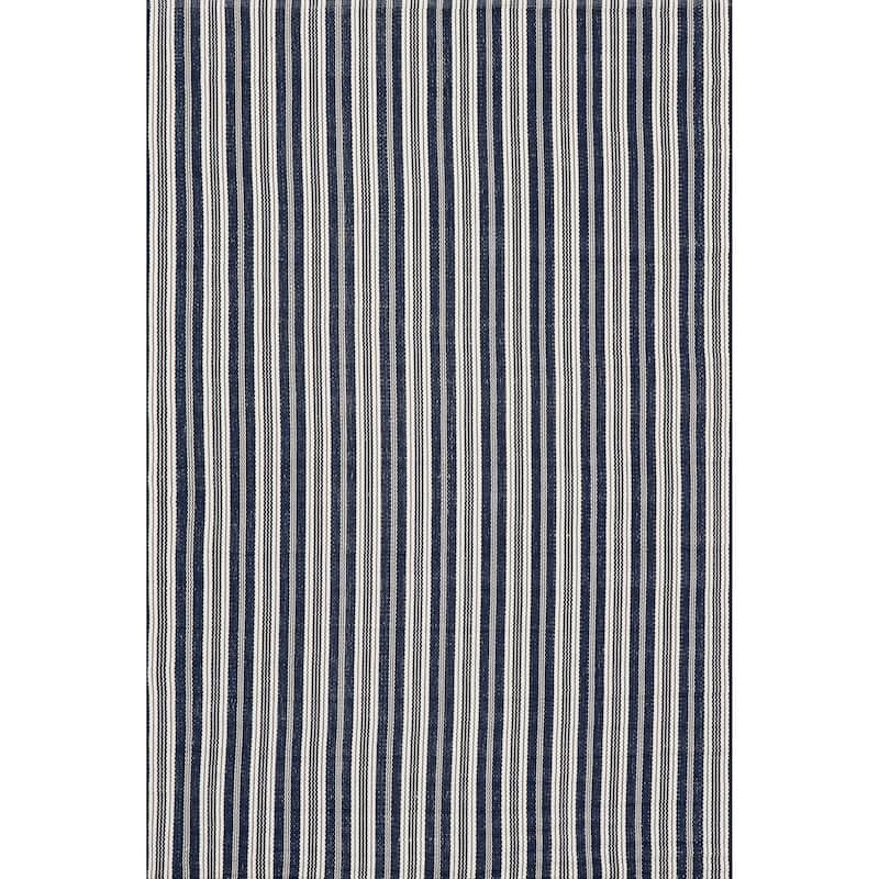 Home Conservatory Ticking Stripe Handwoven Indoor/Outdoor Area Rug