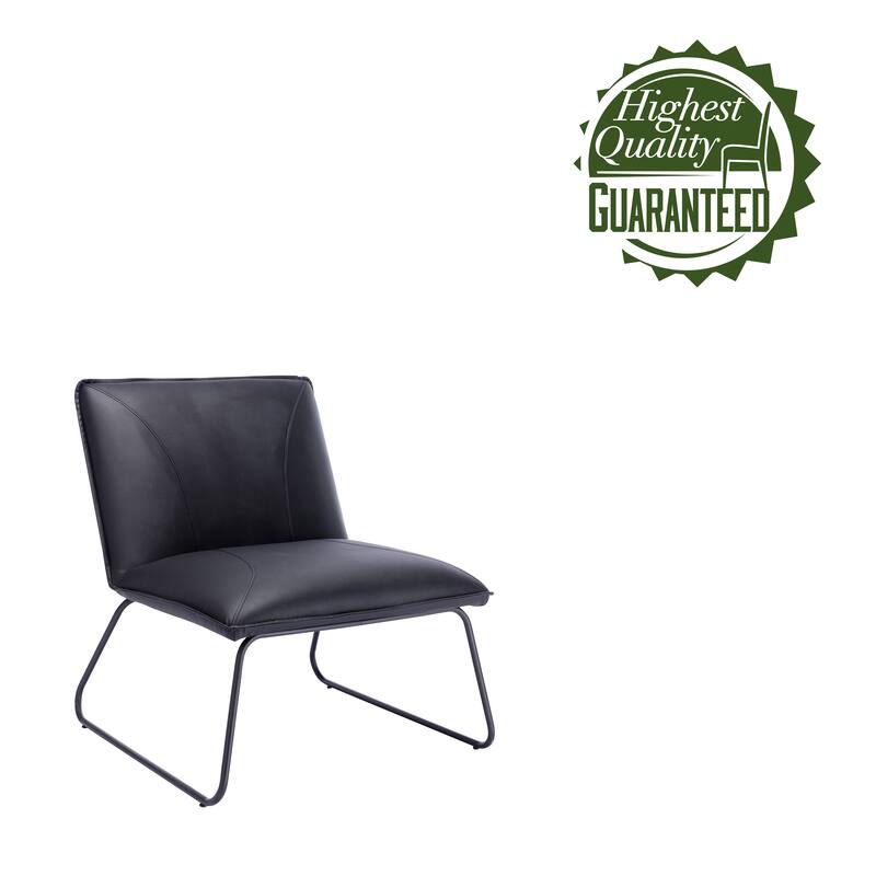 Porthos Home Quyen Armless 1 Sofa Seat, PU Leather Upholstery, Steel Legs