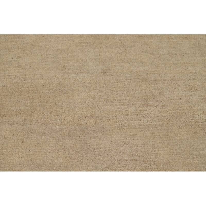 Gabbeh Modern Runner Rug Hand-Knotted Wool Carpet - 3'0"x 9'8"