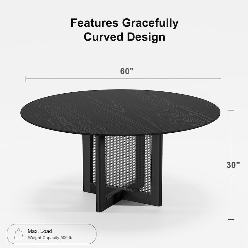 Solid Wood Round Dining Table 4-6 People
