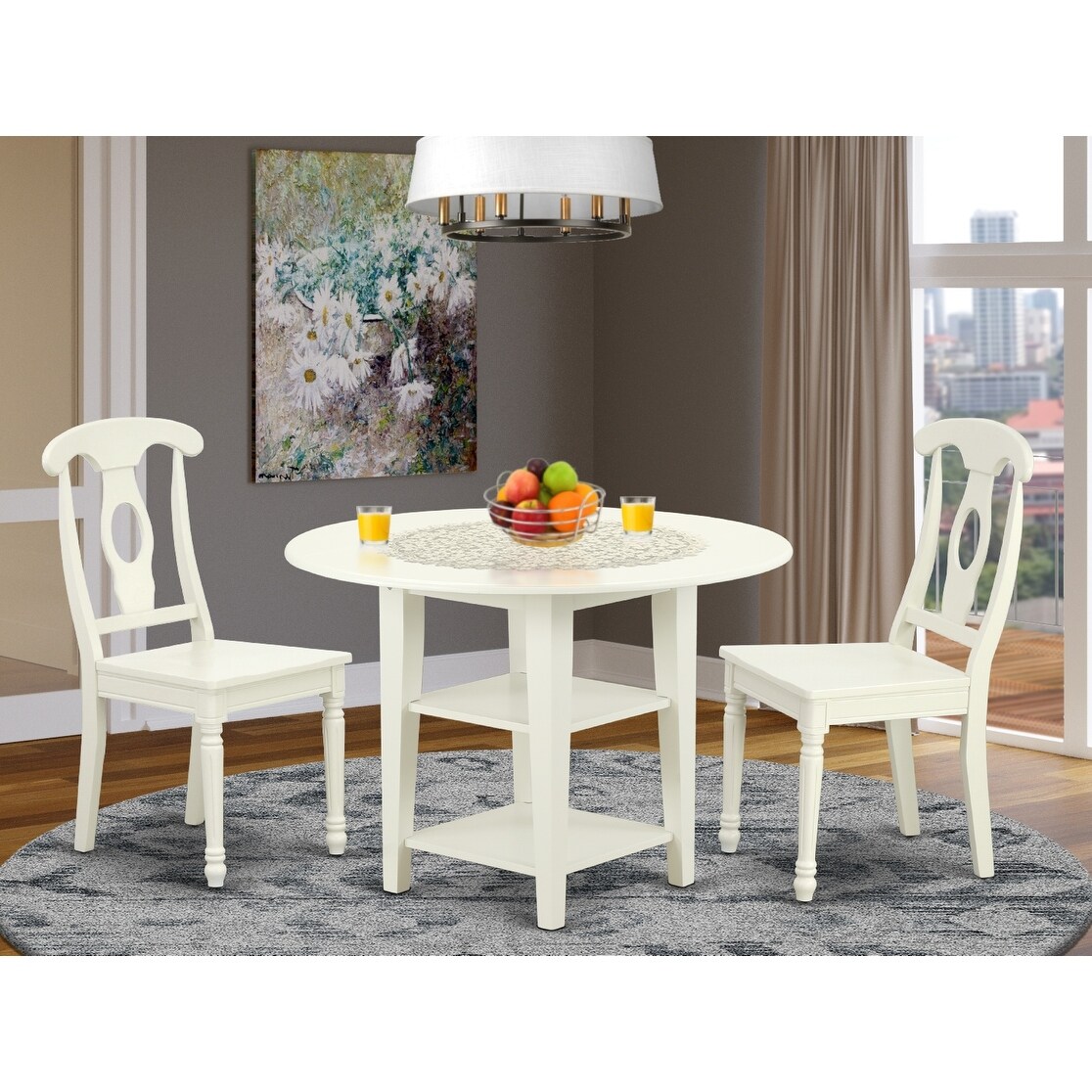 White corner dining 2025 table
