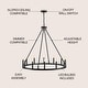 preview thumbnail 13 of 22, Gio Ring Iron Rustic Farmhouse LED Chandelier, by JONATHAN Y