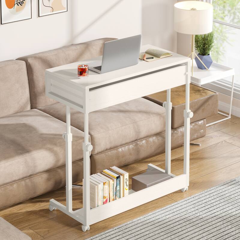 Mobile Portable Laptop Standing Desk with Drawers