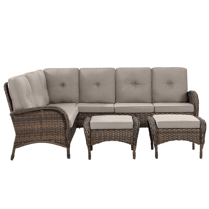 Outdoor Sectional Sofa with Cushion Funiture Set