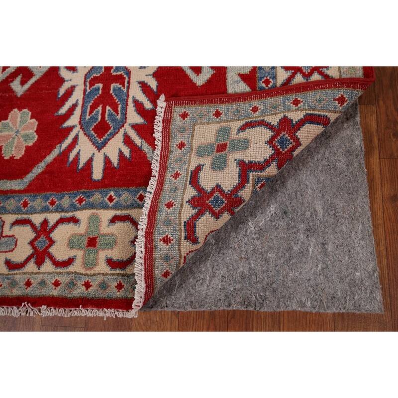 Red Kazak Oriental Foyer Rug Handmade Wool Carpet - 3'3" x 5'5"