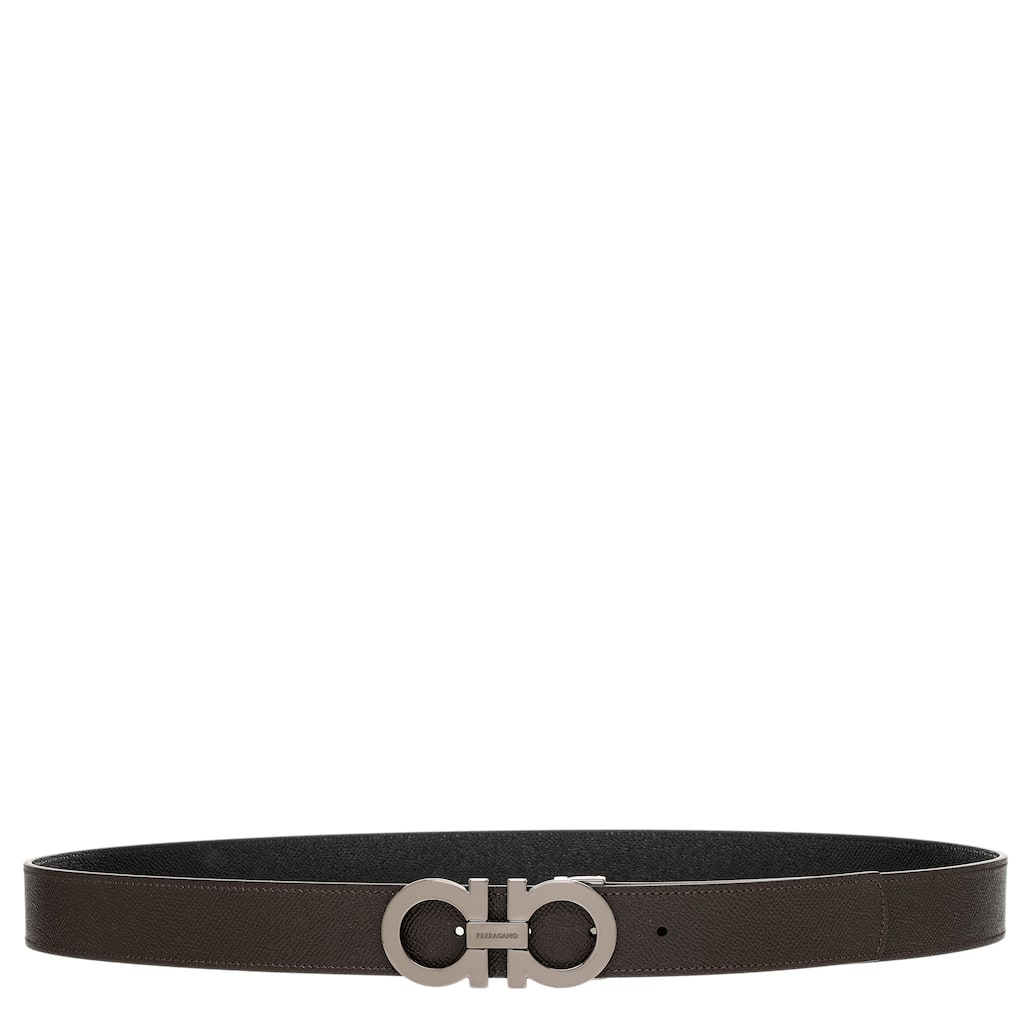 Ferragamo Men's Reversible Gancini Belt 1.3" Wide