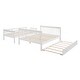 preview thumbnail 24 of 31, Twin Over Full Bunk Bed Wood Bed Frame with Guardrail & Twin Trundle
