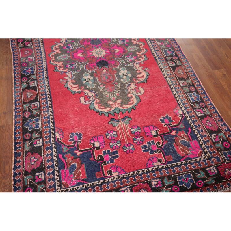 Balouch Persian Vintage Area Rug Handmade Wool Carpet - 4'2" x 7'5"