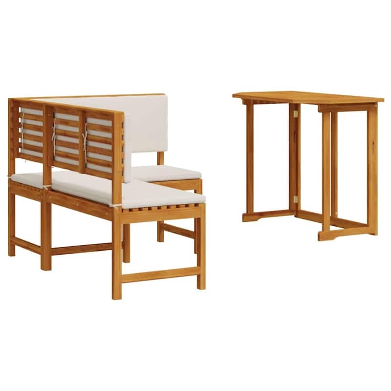 vidaXL Garden Bench Set Brown solid acacia wood - 20 x 35 x 30