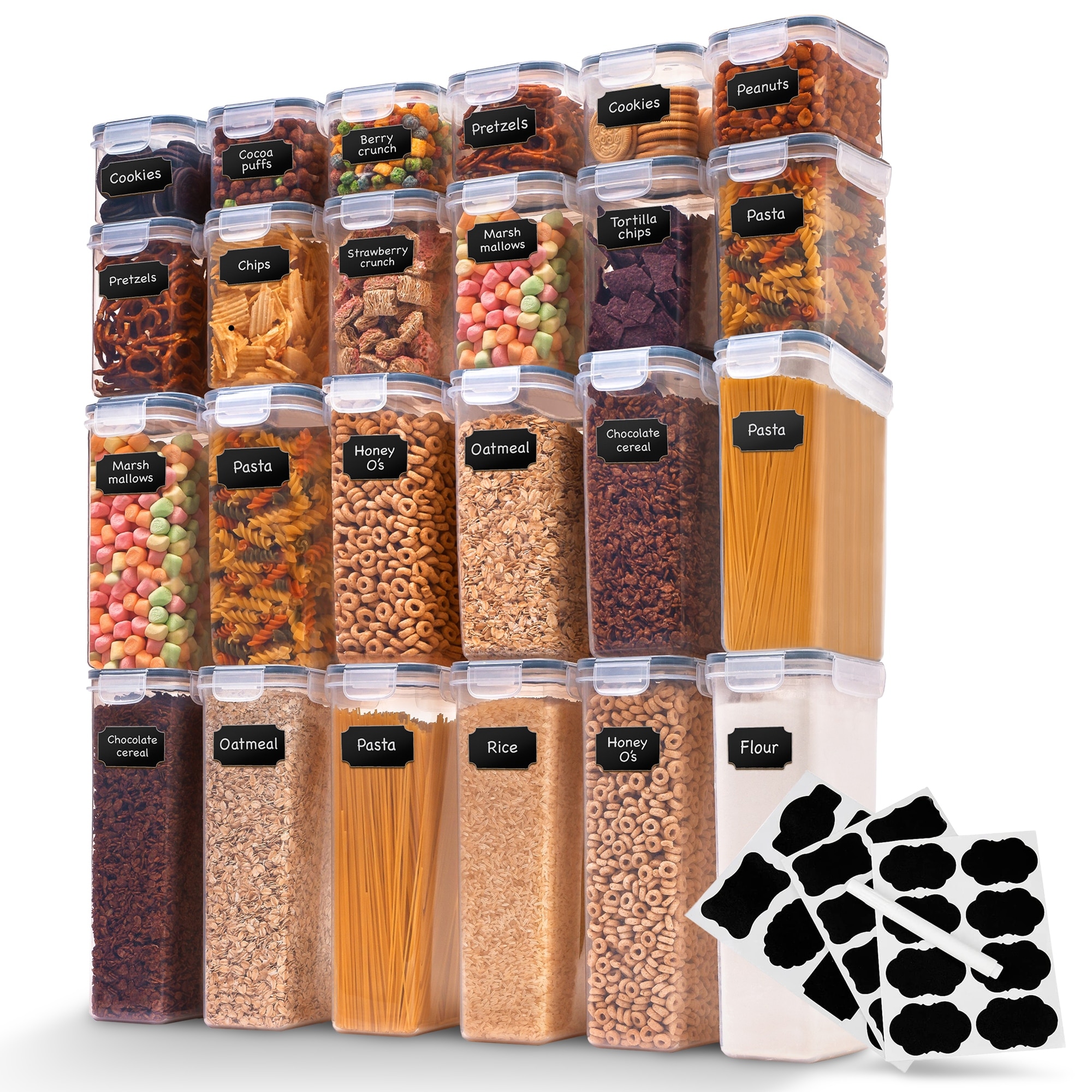 Cheer Collection Set of 24 Airtight Food Storage Containers