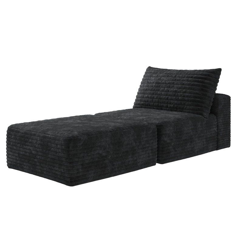 66.9-in Casual Black 1 -seater Reclining Sectional - 8' x 10'