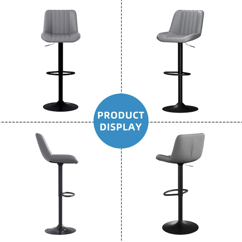 Bar Stool with 360° Swivel - Modern Kitchen & Home Bar Seating，Set of 2