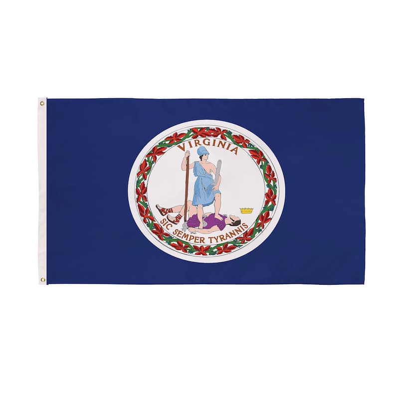 State of Virginia Double Sided Estate Flag w/ 2 Grommets, 3'x5'