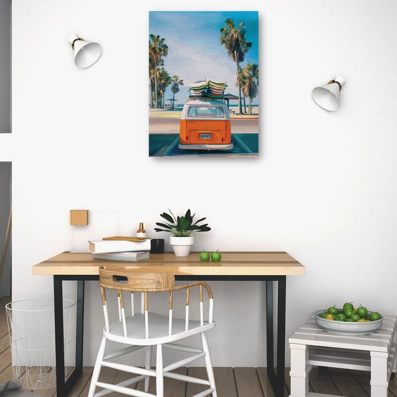 Retro Beach Day II By Studio Arts Canvas Art Print