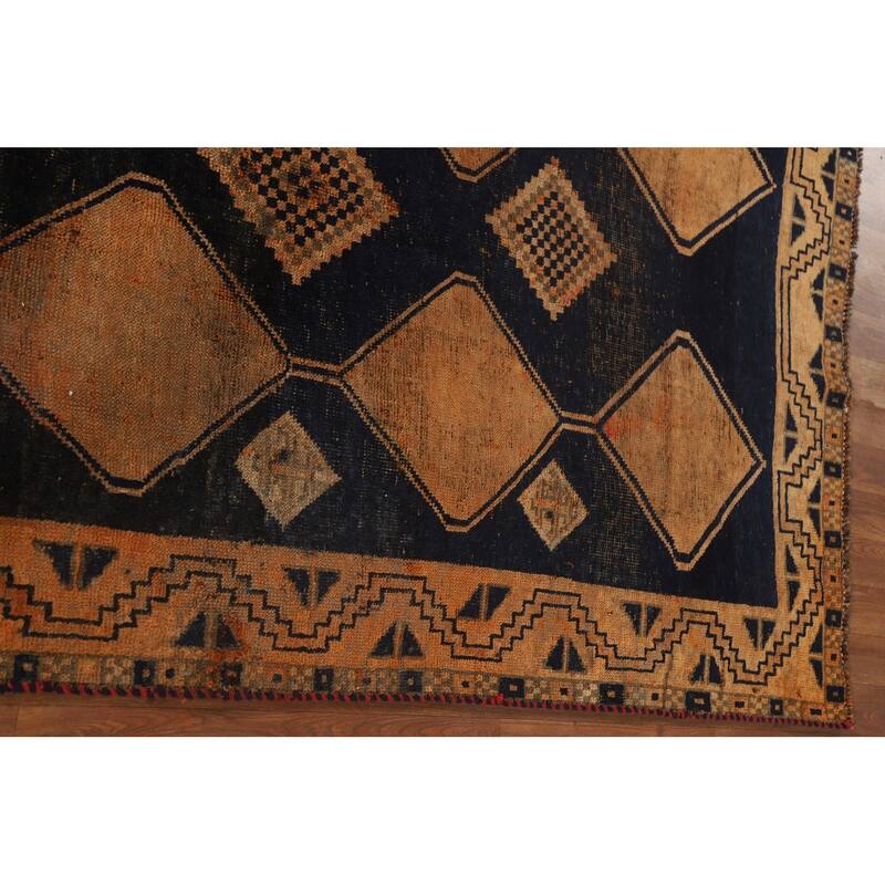 Geometric Lori Persian Antique Area Rug Handmade Wool Carpet - 4'3"x 7'0"
