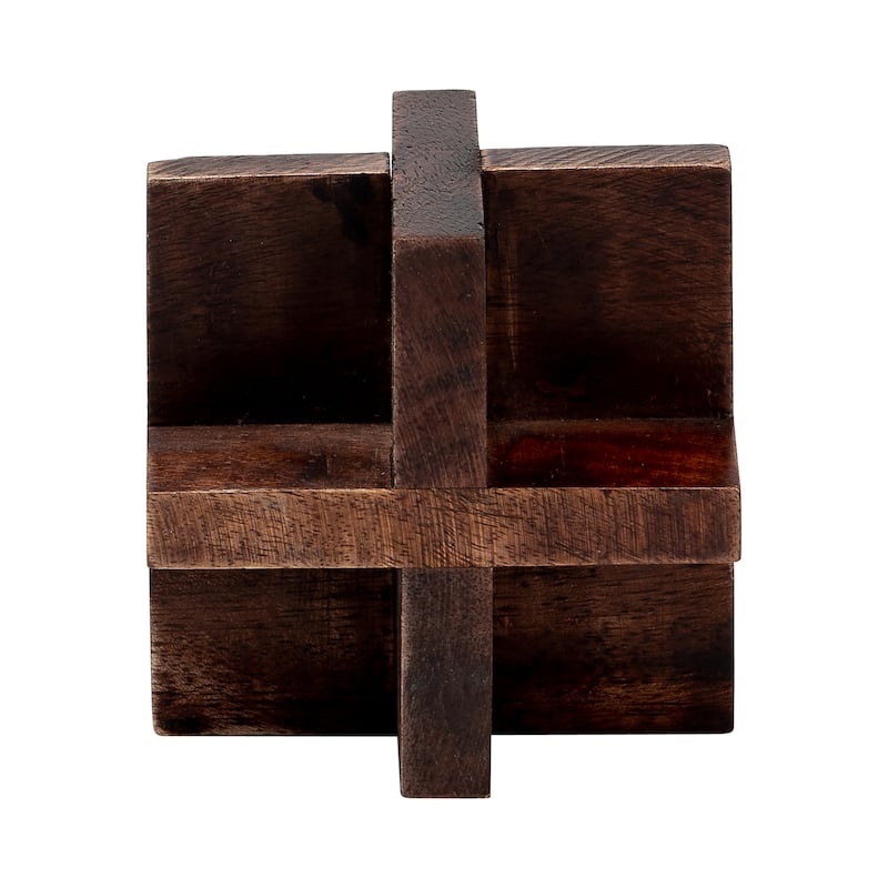 Sagebrook Home Neutral Cross Wooden Orb Decorative Object