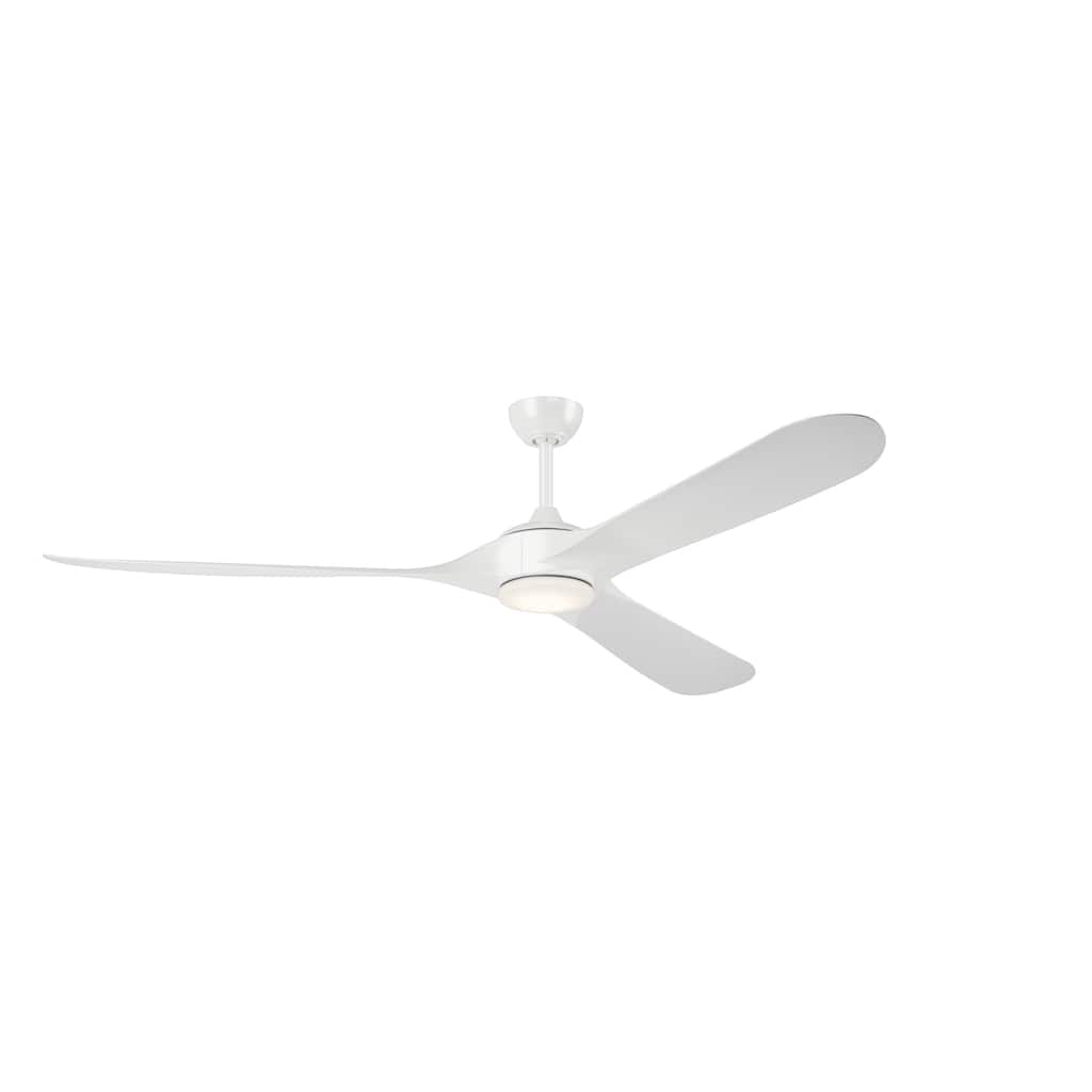 Kichler Lighting Mylo 80 Inch WeatherPlus Ceiling Fan with Satin Etch Cased Opal Glass