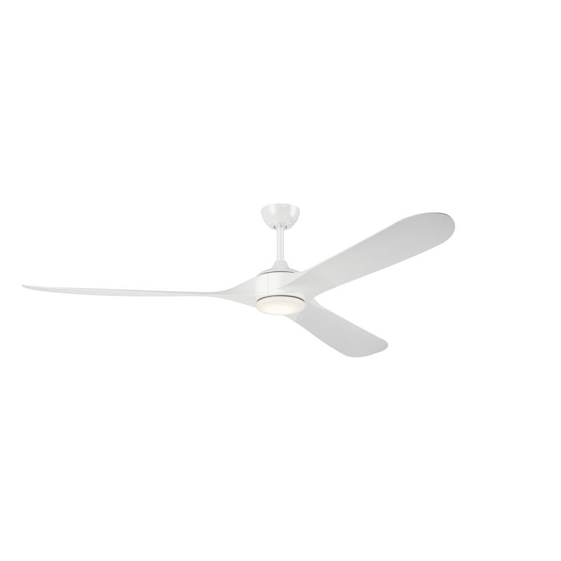Kichler Lighting Mylo 80 Inch WeatherPlus Ceiling Fan with Satin Etch Cased Opal Glass