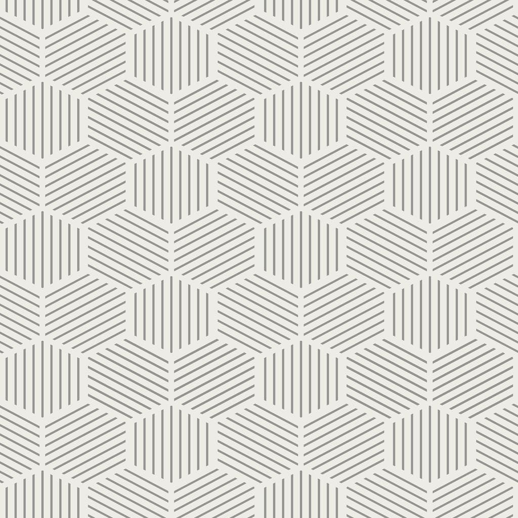 Veer Decor Striped Hexagonal Mosaic Peel and Stick Wallpaper