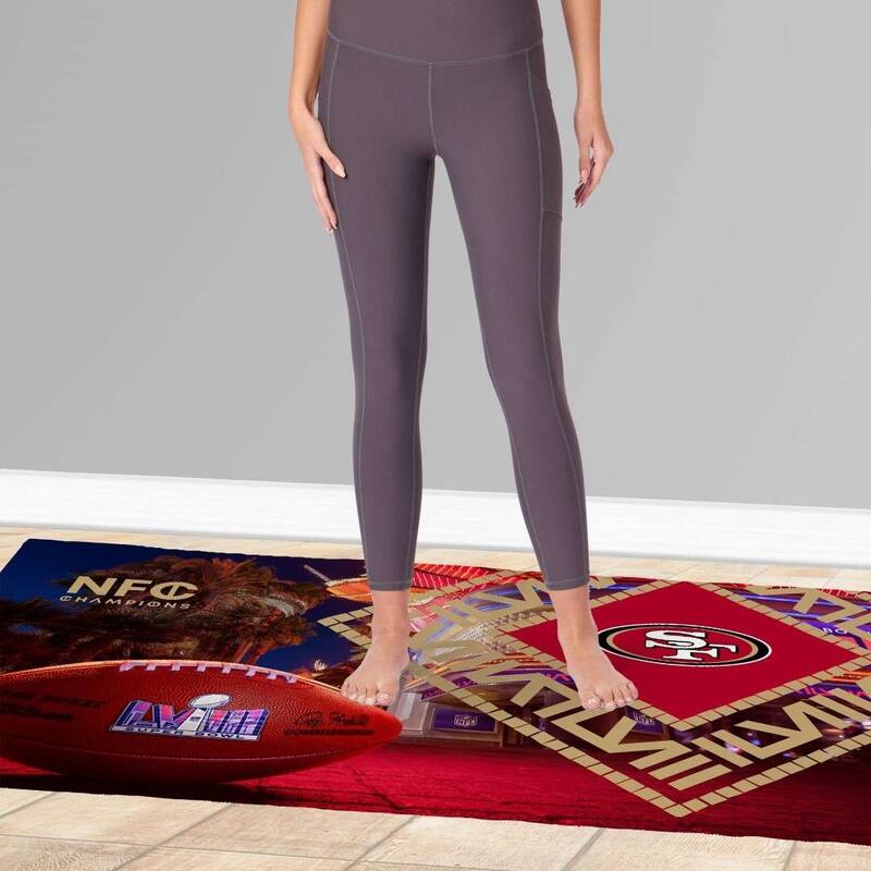 NFL San Francisco 49ERS SB58 Arrival Participant Washable Rug - 36in x 62in