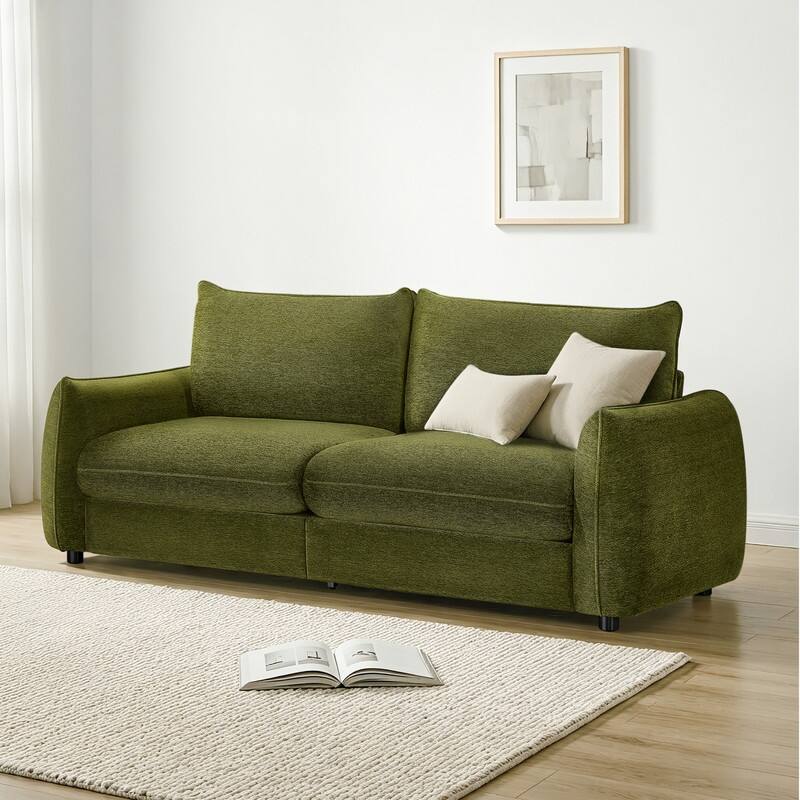 Spruce & Spring 2 Seat High Back Loveseat Sofa for Living Room - Moss Green