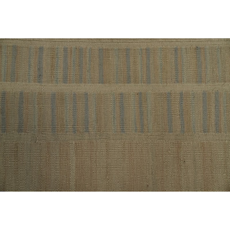 Hand Woven Oriental 100% Wool Carpet Southwestern Tribal Beige & Ivories Kilim Area Rug - 5' 7'' X 4' 1''