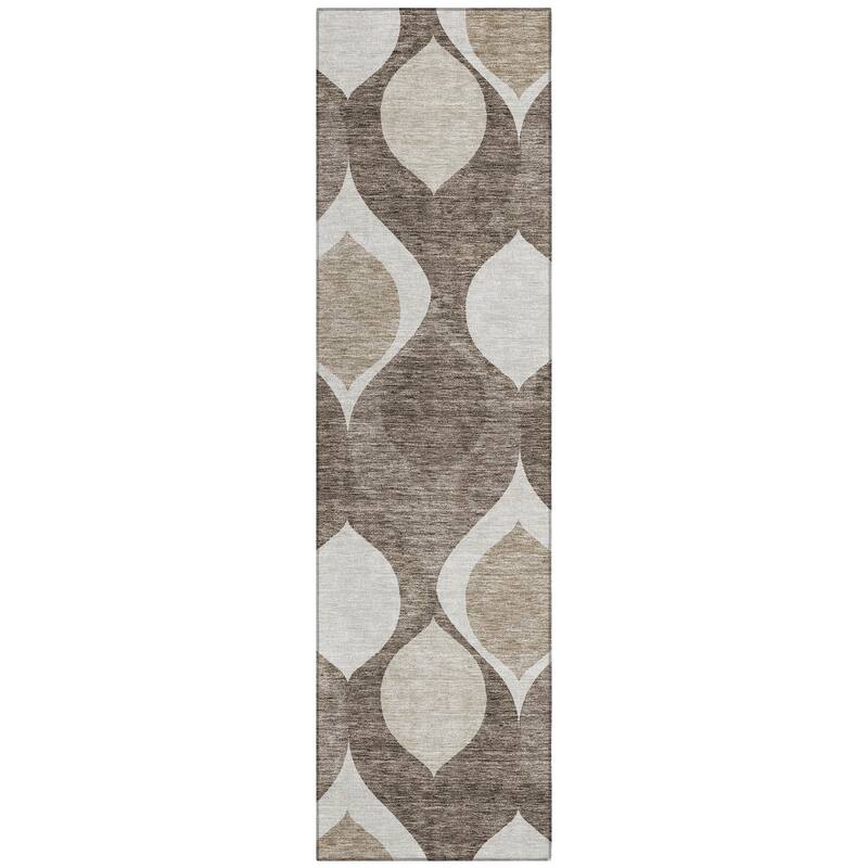 Machine Washable Indoor/ Outdoor Chantille Geo Contemporary Rug