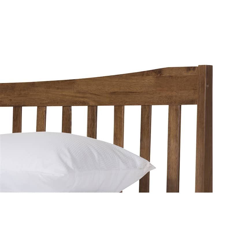 King Size Platform Bed Wood Slat Headboard Modern Design Bedroom Furniture