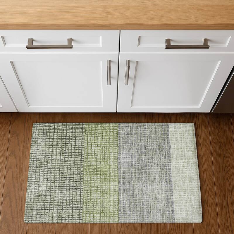 Premium Washable Super Soft Modern Ombre Mayfield Rug - 1'8" x 2'6" - Aloe