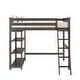 preview thumbnail 2 of 2, Now Furniture Solid Wood Twin High Loft Bed with Bookcase