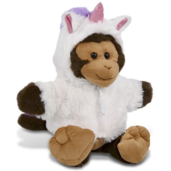 slide 2 of 6, DolliBu Monkey Unicorn Plush Stuffed Animal Toy with Removable Outfit - 9 inches