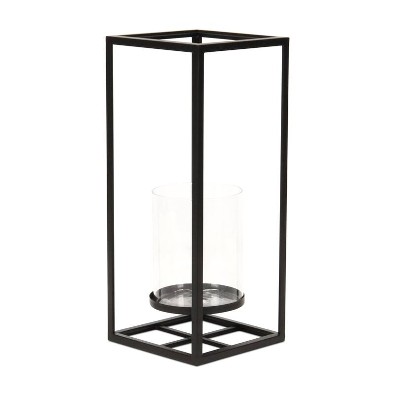 Pembertale Tall Square Black Metal Lantern