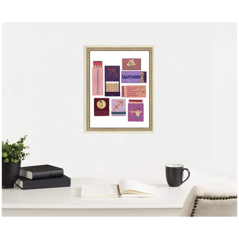 Kate and Laurel Sagittarius Matchbooks 14x18 FC by Megan Ryan Framed Wall Art Print