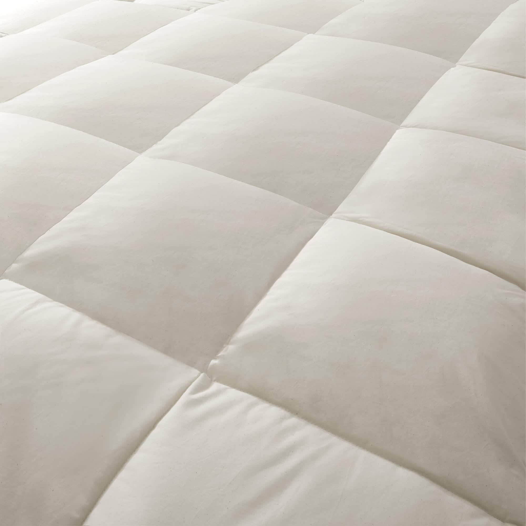 Organic Cotton Fitted Mattress Topper Feather Bed, Softness & Support ...