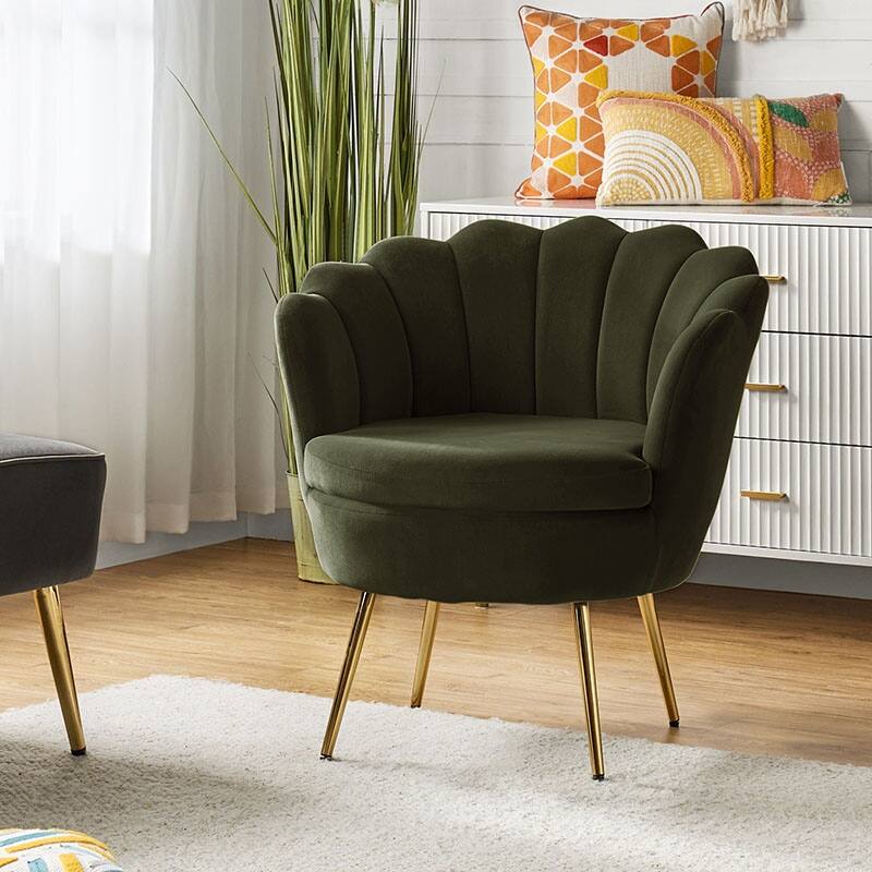 Xabier Cute Modern Upholstered Barrel Chair Accent Chair with Tufted Back by HULALA HOME