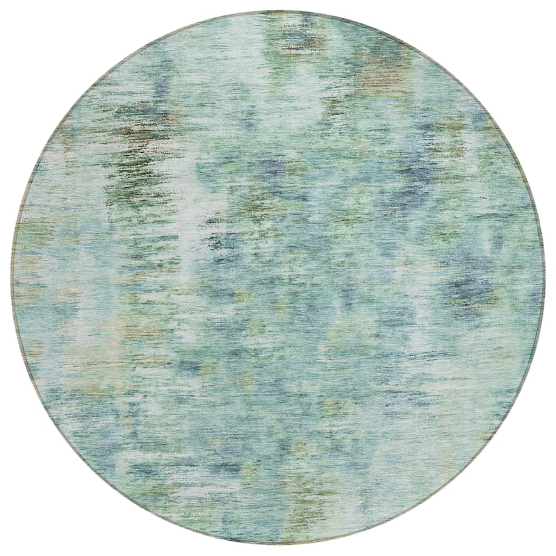 Machine Washable Indoor/ Outdoor Chantille Solid Abstract Rug
