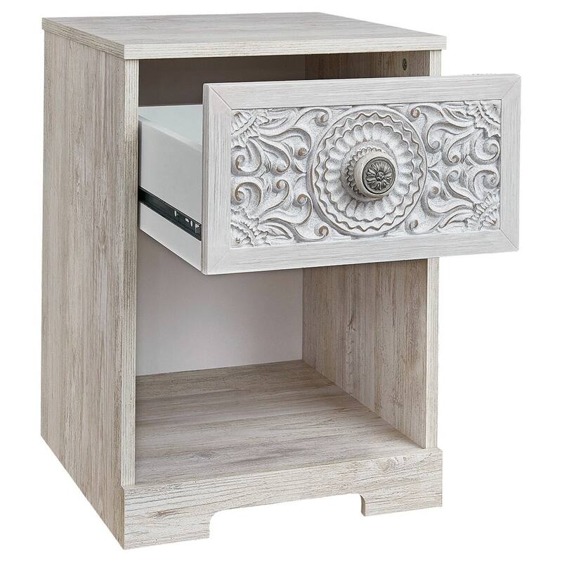 Antique White 1 Drawer 15.63 in. W Nightstand with Sturdy Hardware and Ample Storage