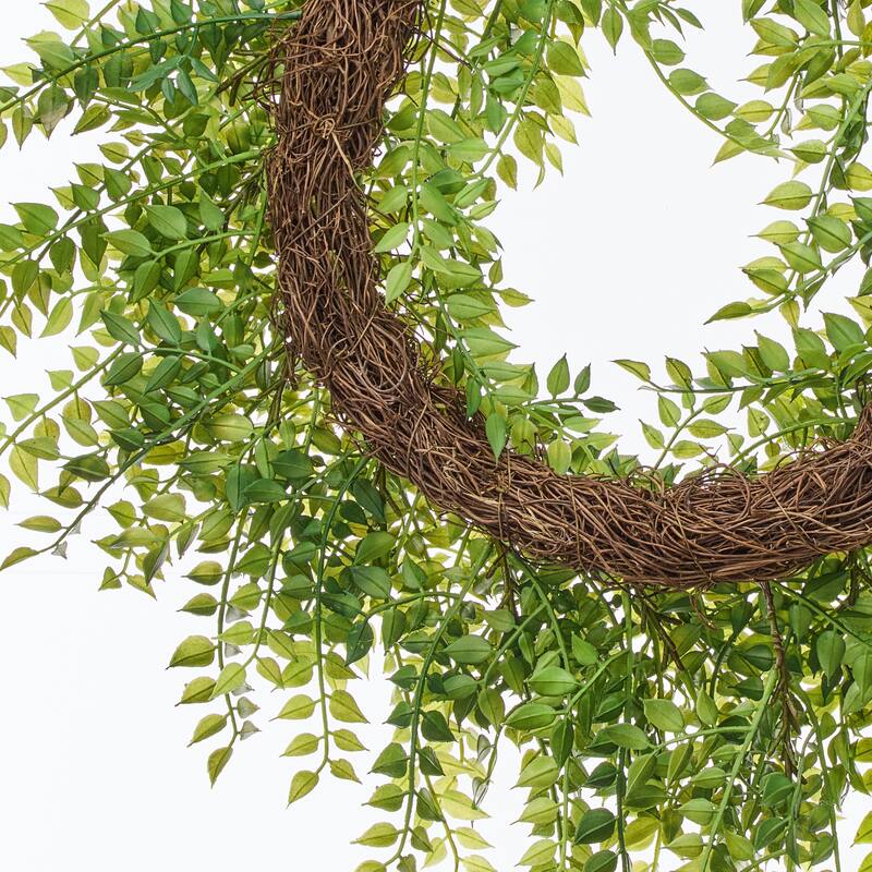 24" Italian Ruscus Heart Wreath