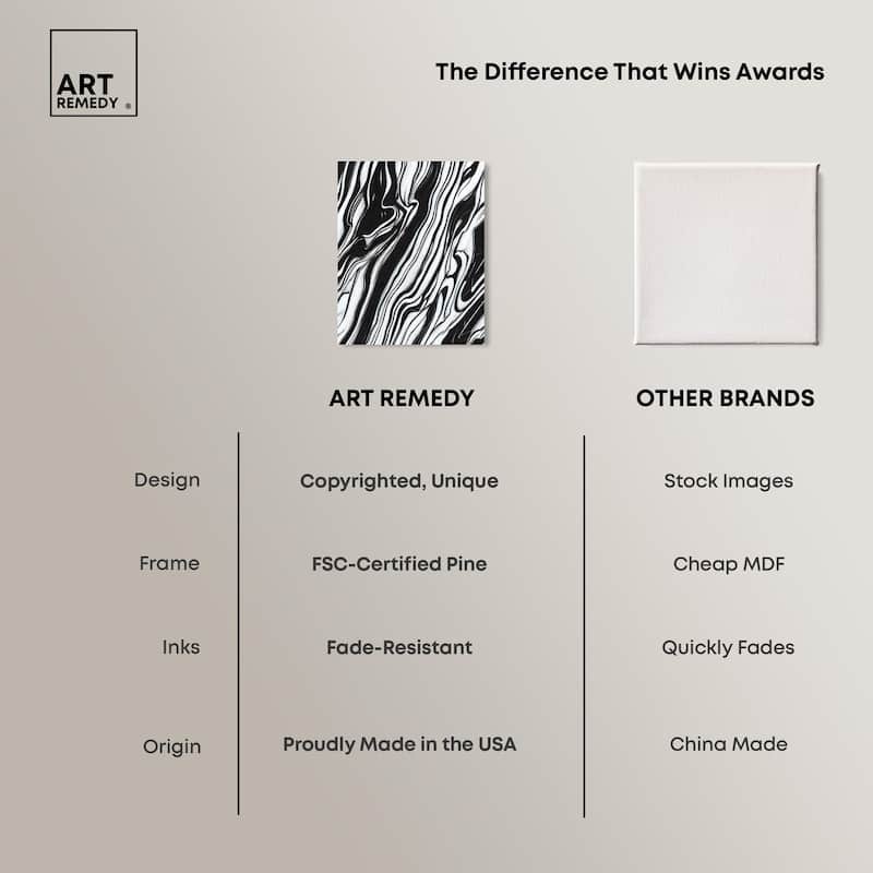 Abstract Lines Set Canvas Set of 2 by Art Remedy, Gallery Wrapped