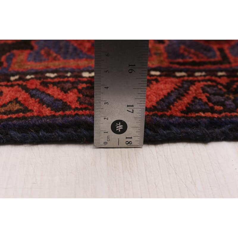 ECARPETGALLERY Hand-knotted Anadol Dark Navy, Red Wool Rug - 3'3 x 10'0