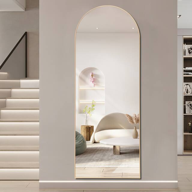 Arched Top Full-length Freestanding/ Leaning/ Hanging Wall Mirror
