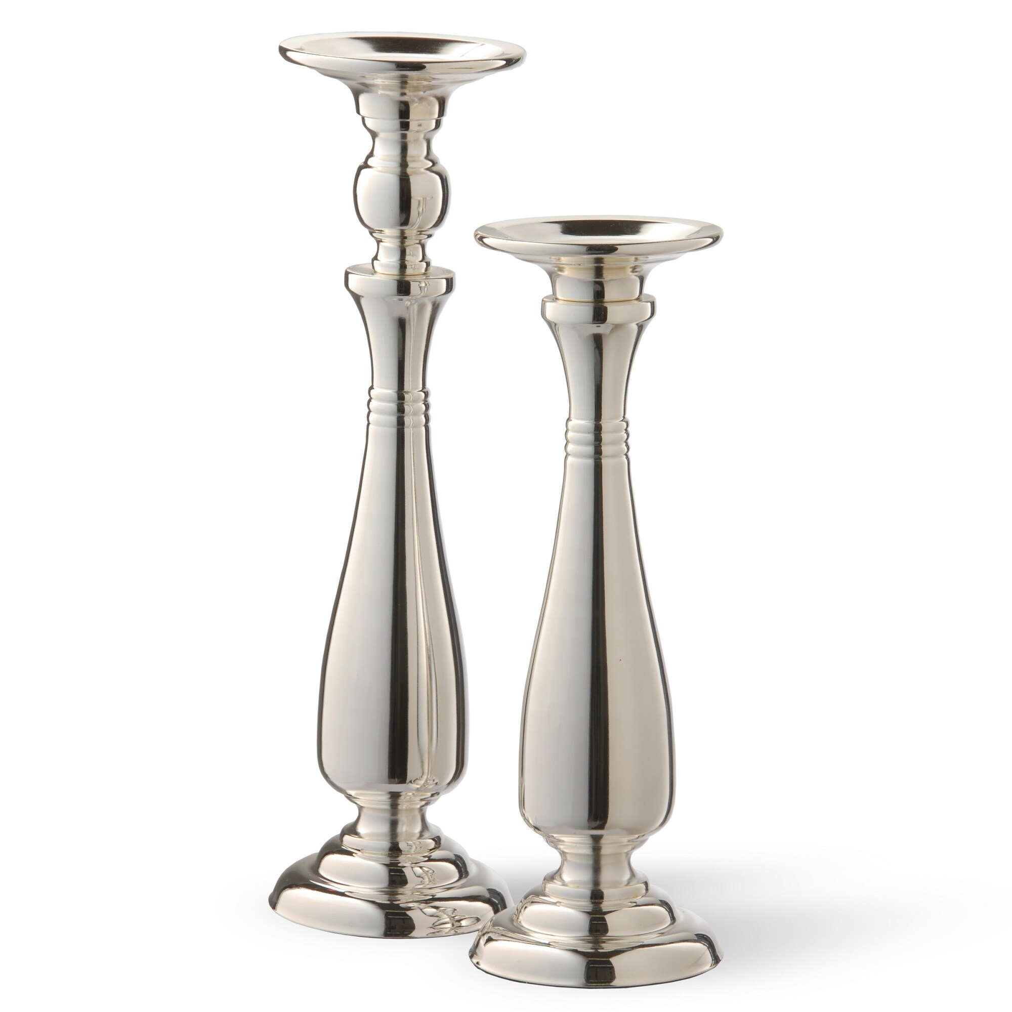 Shop Silver Wedding Candle Holder Set Of 2 Under 3 Feet On