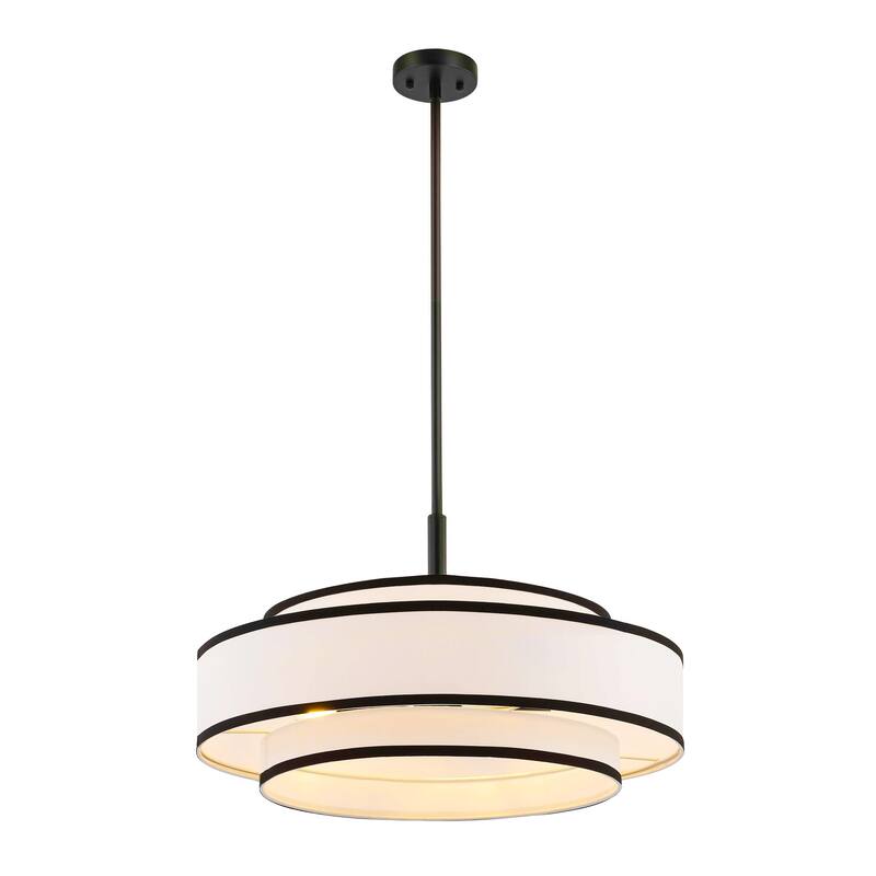 GetLedel 5-Light Double Shaded Drum Chandelier