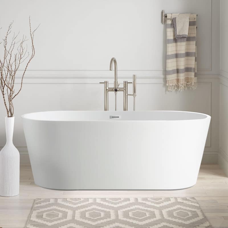 Vanity Art 54" Acrylic Freestanding Soaking Bathtub