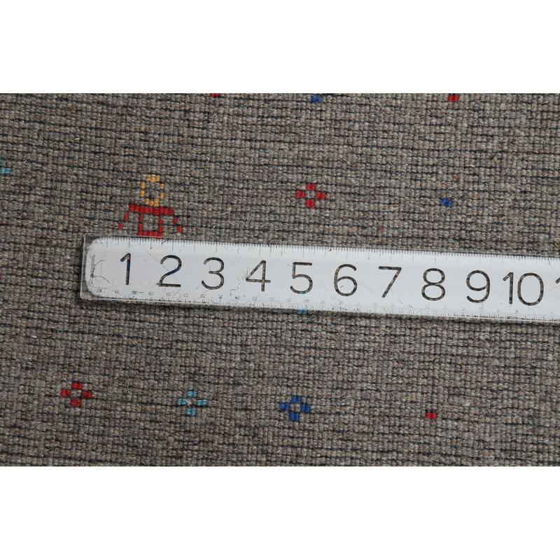 Handmade Gray Gabbeh Indian Area Rug 9x12 - 9' x 12'