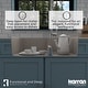 preview thumbnail 37 of 60, Karran 33" Top Mount Large/Small Bowl Quartz Kitchen Sink Kit - 33" x 22" x 9"