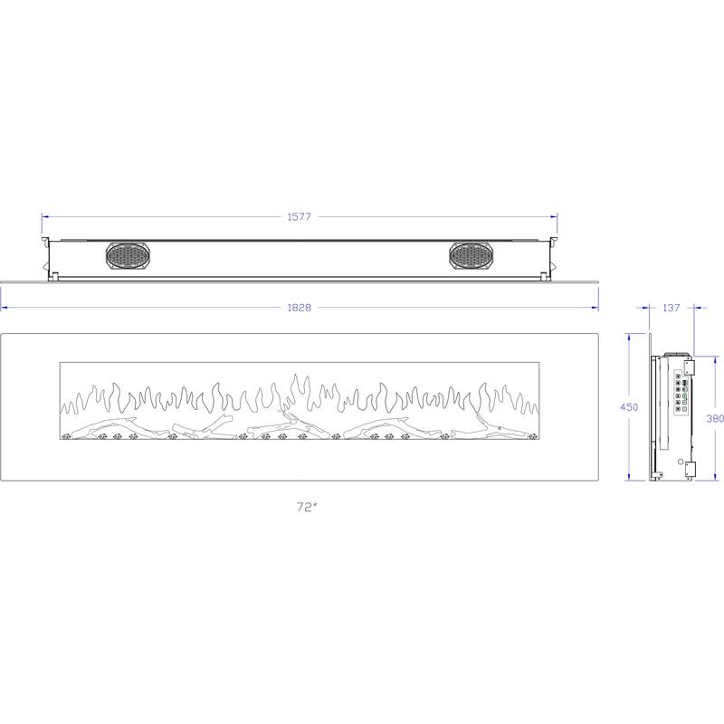 Wall-Mounted Electric Fireplace