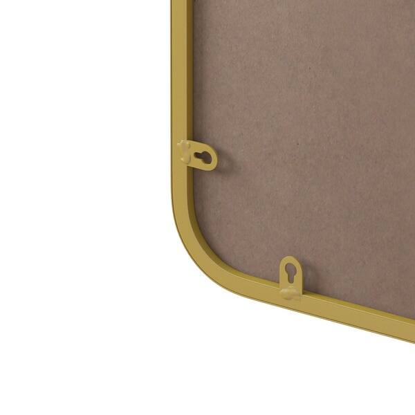 30 in. W x 40 in. H Rectangular Metal Framed Wall Bathroom Vanity Mirror in Gold 30 in. W x 40 in. H Rectangular Metal Framed Wall Bathroom Vanity Mirror in Gold